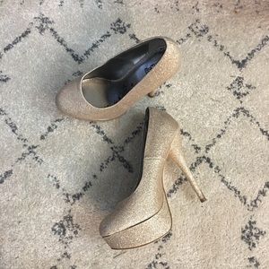 Sparkly Gold Heels